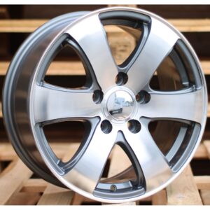 Van Style 747 7x16 6x130 ET50 Gun Metal Face Machined
