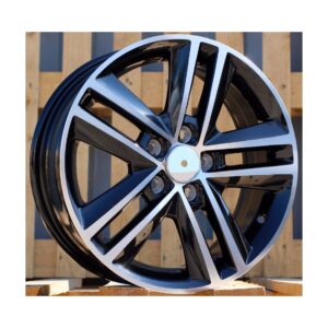 VW Style 110 6x15 5x100 ET40 Black Face Machined