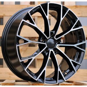VW Style 1279 7.5x18 5x112 ET51 Black Face Machined