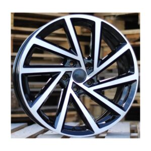 VW Style 1361 8x18 5x112 ET45 Black Face Machined