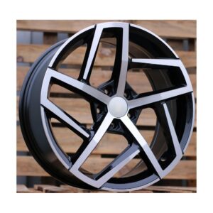 VW Style 1362 8x19 5x112 ET45 Black Face Machined