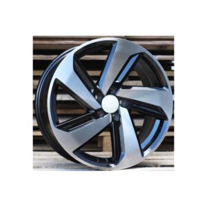 VW Style 271 8x18 5x112 ET45 Black Face Machined