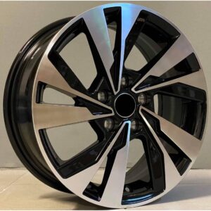 VW Style 277 6x15 5x100 ET40 Black Face Machined