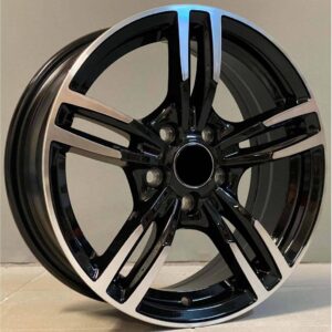 VW Style 434 6x15 5x100 ET35 Black Face Machined