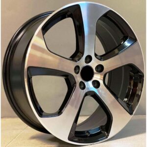 VW Style 504 6.5x15 5x112 ET40 Black Face Machined