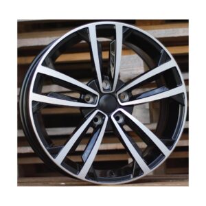VW Style 5287 8x18 5x112 ET45 Black Face Machined