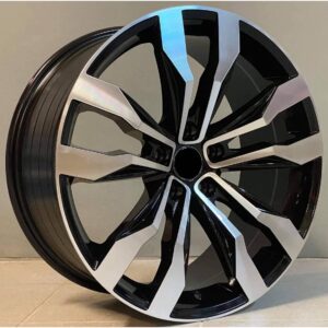 VW Style 5333 8x18 5x112 ET41 Black Face Machined