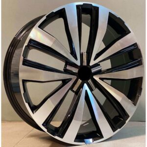 VW Style 5377 8.5x20 5x120 ET45 Black Face Machined