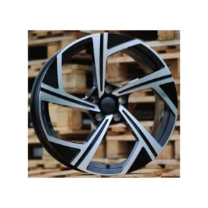 VW Style 5502 7.5x17 5x112 ET42 Black Face Machined