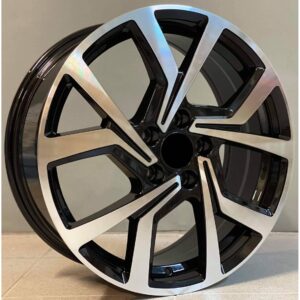 VW Style 5573 6x15 5x100/5x112 ET38 Black Face Machined