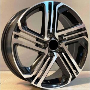 VW Style 5586 6.5x16 5x100 ET38 Black Face Machined