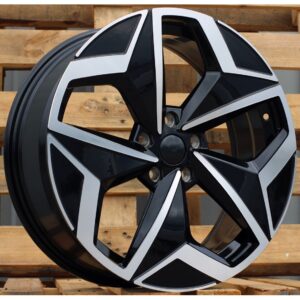VW Style 5649 7.5x19 5x112 ET50 Black Face Machined