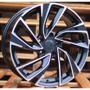 VW Style 5772 8x18 5x112 ET45 Black Face Machined