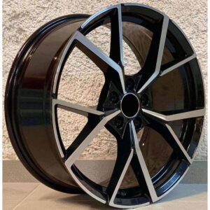 VW Style 5801 8x18 5x112 ET42 Black Face Machined