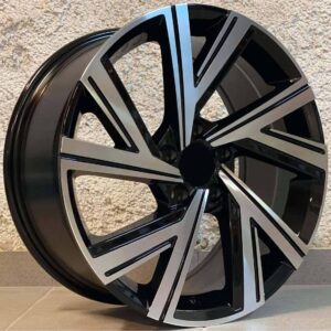 VW Style 5805 8x18 5x112 ET45 Black Face Machined