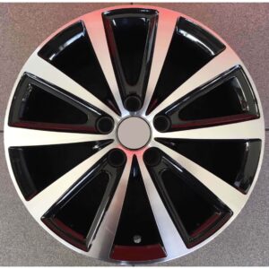 VW Style 672 6x15 5x100 ET40 Black Face Machined