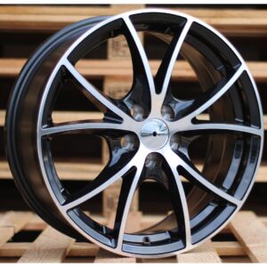 VW Style 70 6x14 5x100 ET38 Black Face Machined