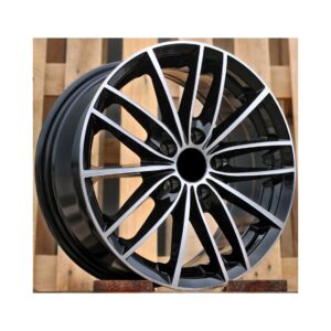 VW Style 926 6.5x15 5x100 ET40 Black Face Machined