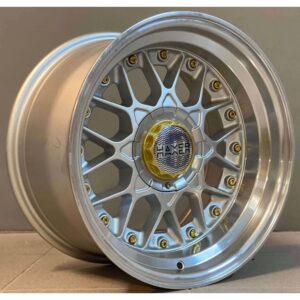Haxer 25 9x16 4x100/114.3 ET10 Silver Lip Milling Gold