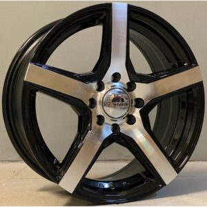 AG Wheels 2793 6.5x15 4x100|4x108 ET38 Black Face Machined