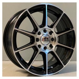 AG Wheels 2803 6.5x15 4x100|4x108 ET35 Black Face Machined