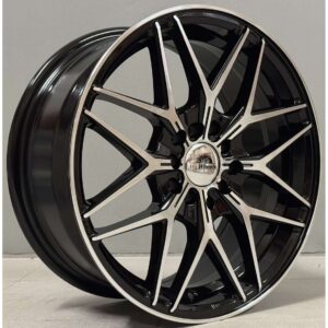 AG Wheels 2814 6.5x15 4x100|4x108 ET35 Black Face Machined