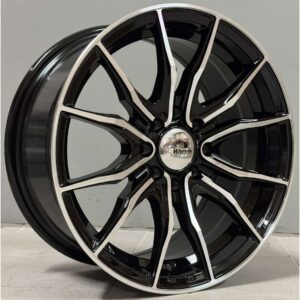 AG Wheels 3742 7x15 4x100|4x108 ET35 Black Face Machined