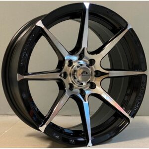 AG Wheels 3941 7x15 4x100|4x108 ET25 Black Face Machined