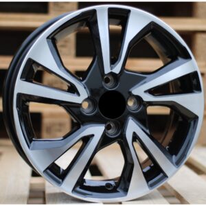 Honda Style 397 6x16 4x100 ET53 Black Face Machined