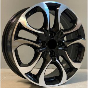 Mazda Style 5376 6x16 4x100 ET40 Black Face Machined