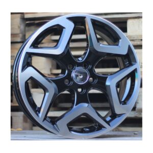 Subaru Style 1606 7x17 5x100 ET55 Black Face Machined
