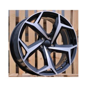 VW Style 5340 7x17 5x112 ET40 Black Face Machined