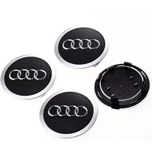 Audi 4τμχ καπάκια ζάντας 69mm μαύρο Κωδ. Α0064