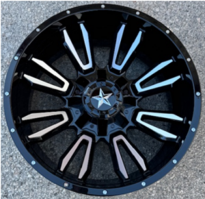 E.M REPLICA 4X4 32 20X10 6X139 ET-24 BLACK FACE MACHINED