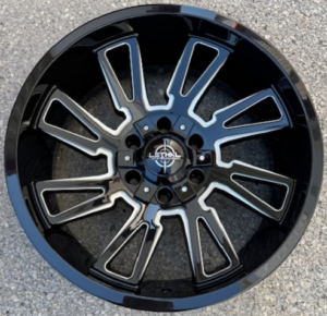 E.M REPLICA 4X4 73 20X10 6X139 ET-12 BLACK FACE MACHINED