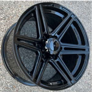 E.M REPLICA 4X4 609 18X9.5 6X139 ET18 GLOSSY BLACK