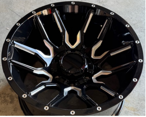 E.M REPLICA 4X4 1707 18X10 6X139 ET-24 BLACK FACE MACHINED
