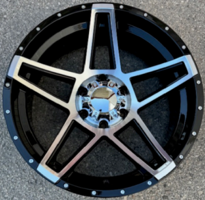 E.M REPLICA 4X4 5011 20X10 6X139 ET-12 BLACK FACE MACHINED