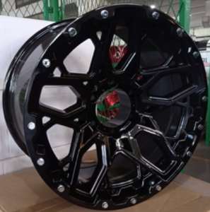 E.M REPLICA 4X4 IWX06 18X9 6X114 ET-12 GLOSSY BLACK