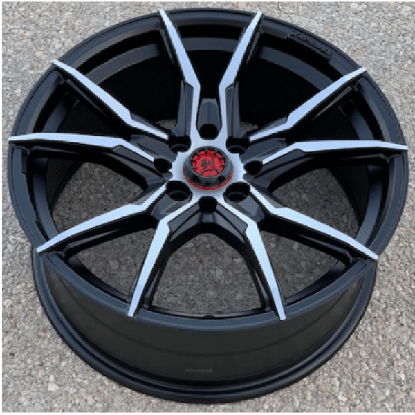 E.M aftemarket IW04 17x7.5 4X100 et35 ΜΑΥΡΟ ΜΑΤΤ ΔΙΑΜΑΝΤΕ