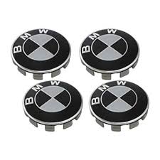 Καπάκια για ζάντες Τάπες κέντρου ζάντας Bmw Black White 68mm 4 τεμ