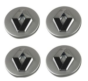 Καπάκια για ζάντες Τάπες κέντρου ζάντας Renault 57mm 50mm Ασημί Σετ 4 τεμ