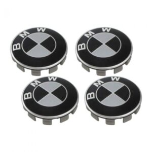Καπάκια για ζάντες Τάπες κέντρου ζάντας BMW 60mm Black/White Σετ 4 τεμ