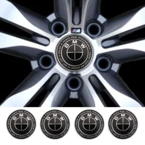 Καπάκια για ζάντες Τάπες κέντρου ζάντας Bmw 68mm ’50TH ANNIVERSARY’ Black  4τεμ