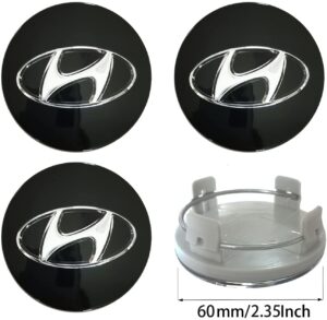 Καπάκια για ζάντες Τάπες κέντρου ζάντας HYUNDAI 60mm Σετ 4 τεμ Μαύρο