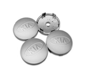 Καπάκια για ζάντες Τάπες κέντρου ζάντας KIA 60mm Σετ 4 τεμ Ασημι Χρωμιο