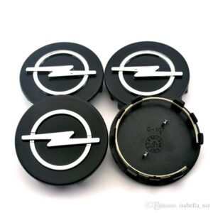 Καπάκια για ζάντες Τάπες κέντρου ζάντας Opel 58mm Σετ 4 τεμ Μαύρο
