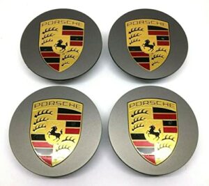 Καπάκια για ζάντες Τάπες κέντρου ζάντας Porsche Γκρί 65mm 47mm 4τεμ