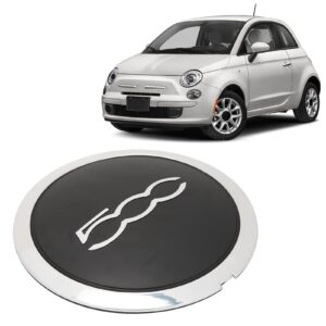 Τάπα Κέντρου Ζάντας Fiat 500  Χρώμα Μαύρο - Ασημί   Διάμετρο 135mm 1 Τεμάχιο