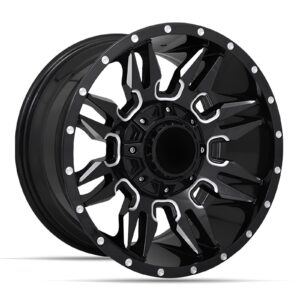E.M REPLICA 4X4 IWX28 17X10 6X139 ET-18 BLACK FACE MACHINED